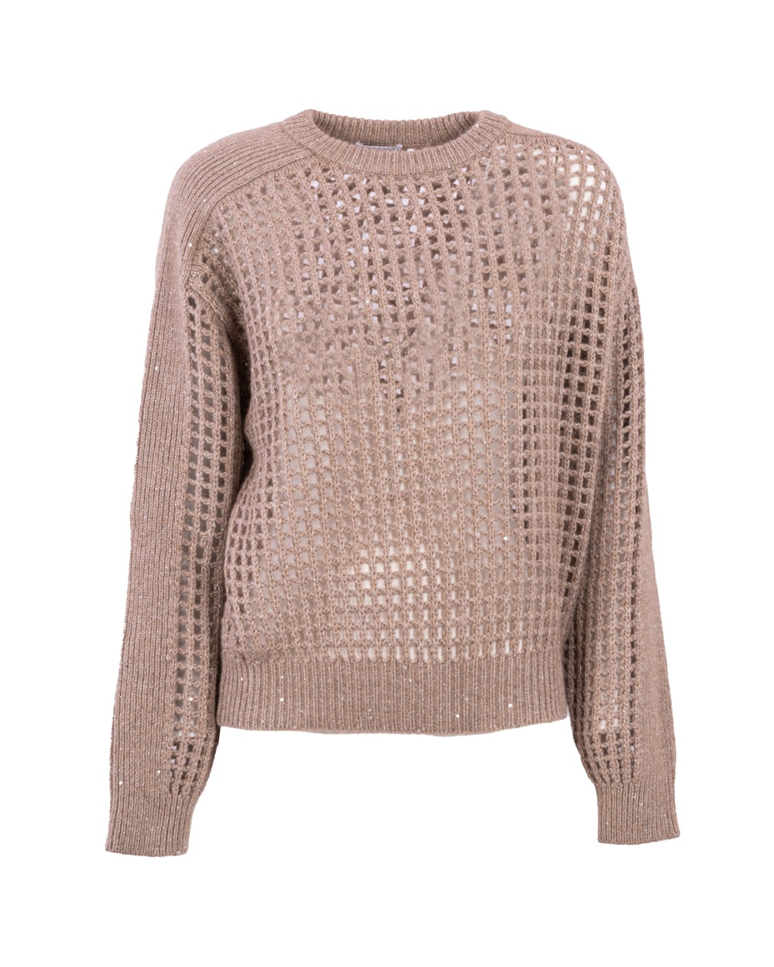 shop BRUNELLO CUCINELLI  Pull: Brunello Cucinelli maglia Sparkling Net in lana, cashmere e mohair
Girocollo.
Spalla abbassata.
Lavorazione a rete.
Composizione: 41% LANA, 39% CASHMERE, 9% MOHAIR, 8% POLIAMMIDE, 3% POLIESTERE.
Fabbricato in Italia.. MGP557500-CUK59 number 1556263